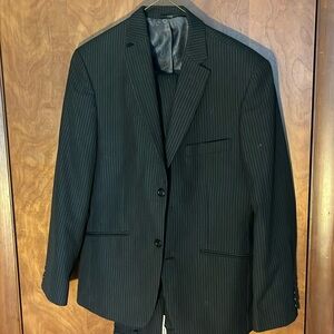 Black striped suit
